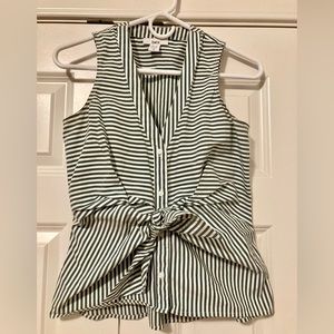 Bar III Tie Knot Button Down Tank